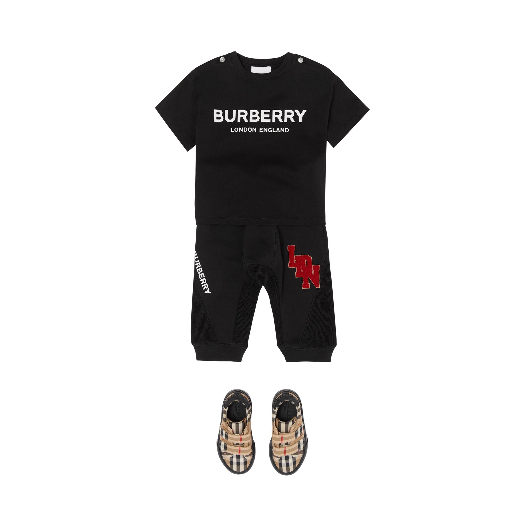 T-shirt bébé en coton avec logo - Black