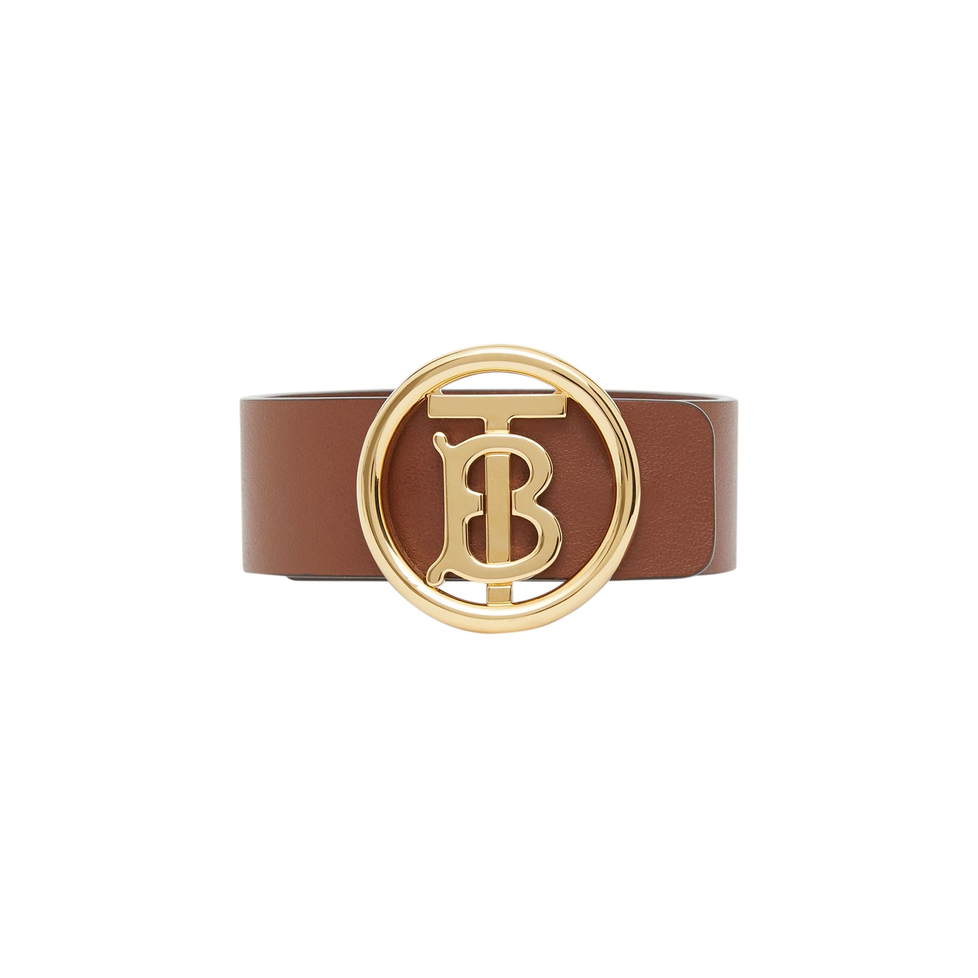 Bracelet en cuir à motif monogramme - Tan