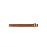 Bracelet en cuir à motif monogramme - Tan