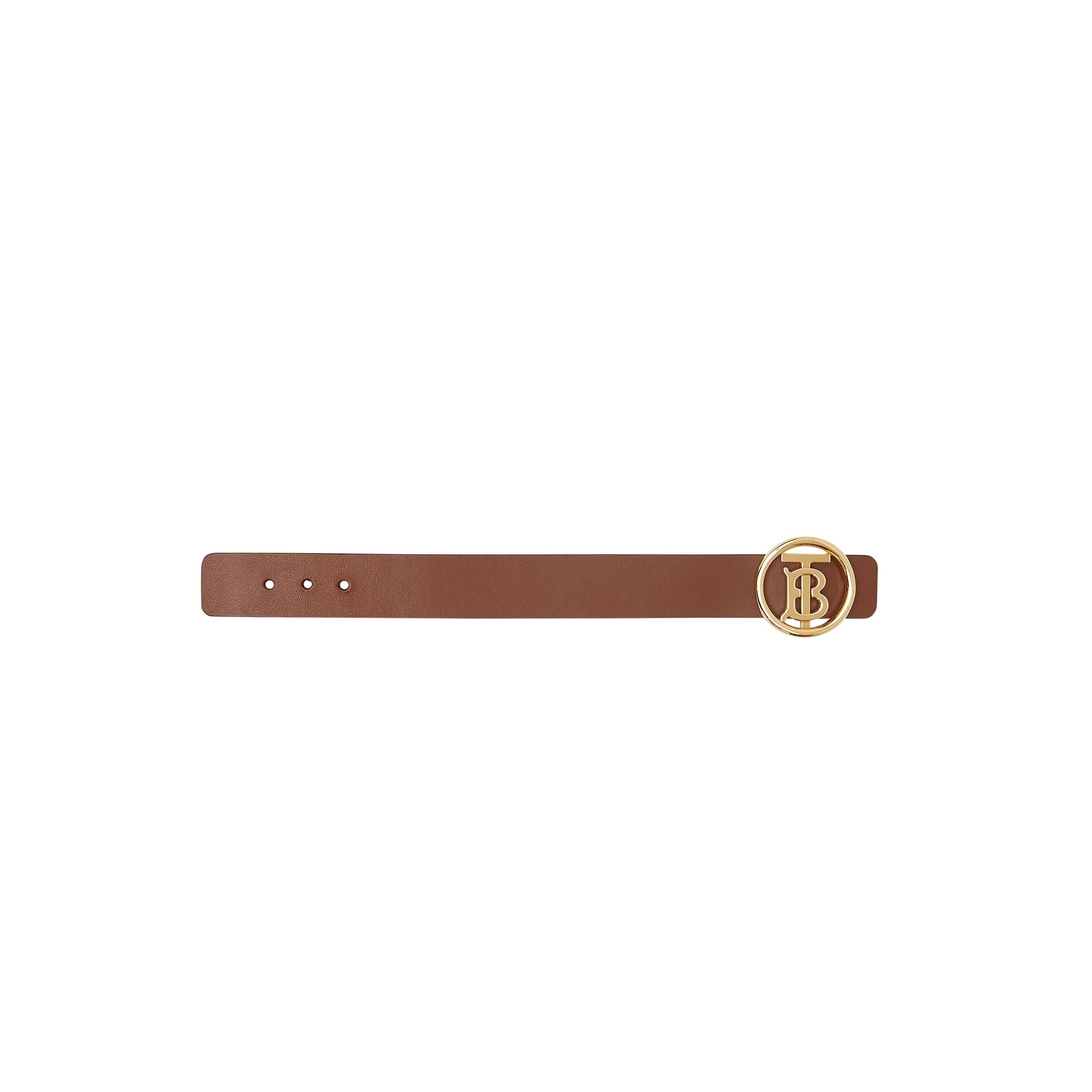 Bracelet en cuir à motif monogramme - Tan