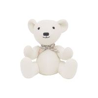 Teddy-bear Thomas en coton et cachemire - Ivory