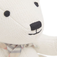 Teddy-bear Thomas en coton et cachemire - Ivory