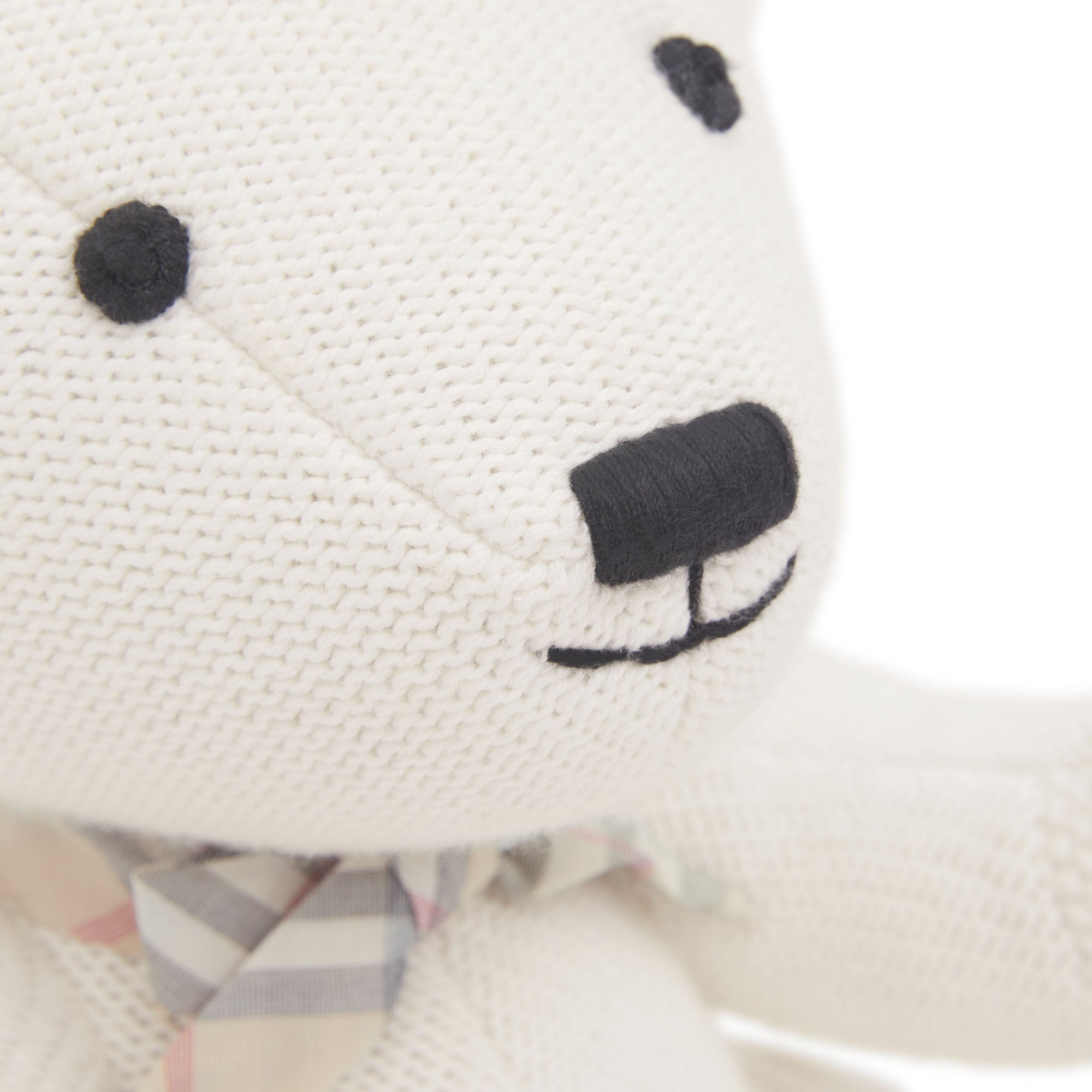 Teddy-bear Thomas en coton et cachemire - Ivory