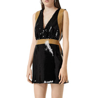 Mini-robe avec sequins et ruban adhésif - Black