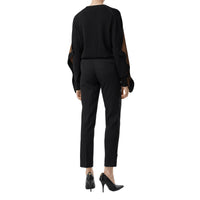 Pull en laine mérinos à panneaux - Black