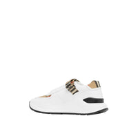 Sneakers en cuir et motif Vintage check à logo - Archive Beige & White