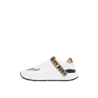 Sneakers en cuir et motif Vintage check à logo - Archive Beige & White