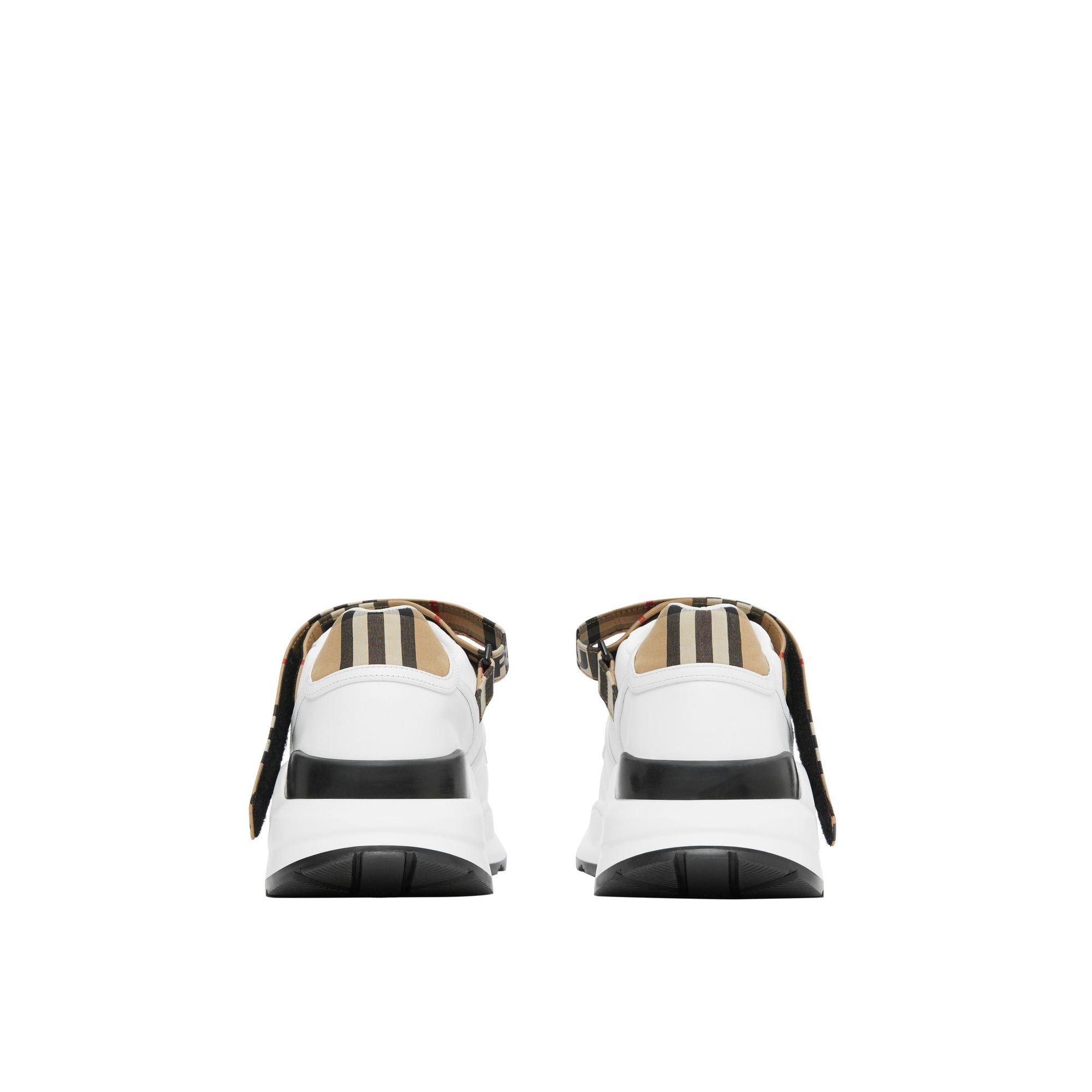 Sneakers en cuir et motif Vintage check à logo - Archive Beige & White