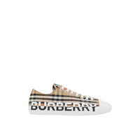 Sneakers en coton à motif Vintage check à logo - Archive Beige