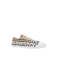 Sneakers en coton à motif Vintage check à logo - Archive Beige