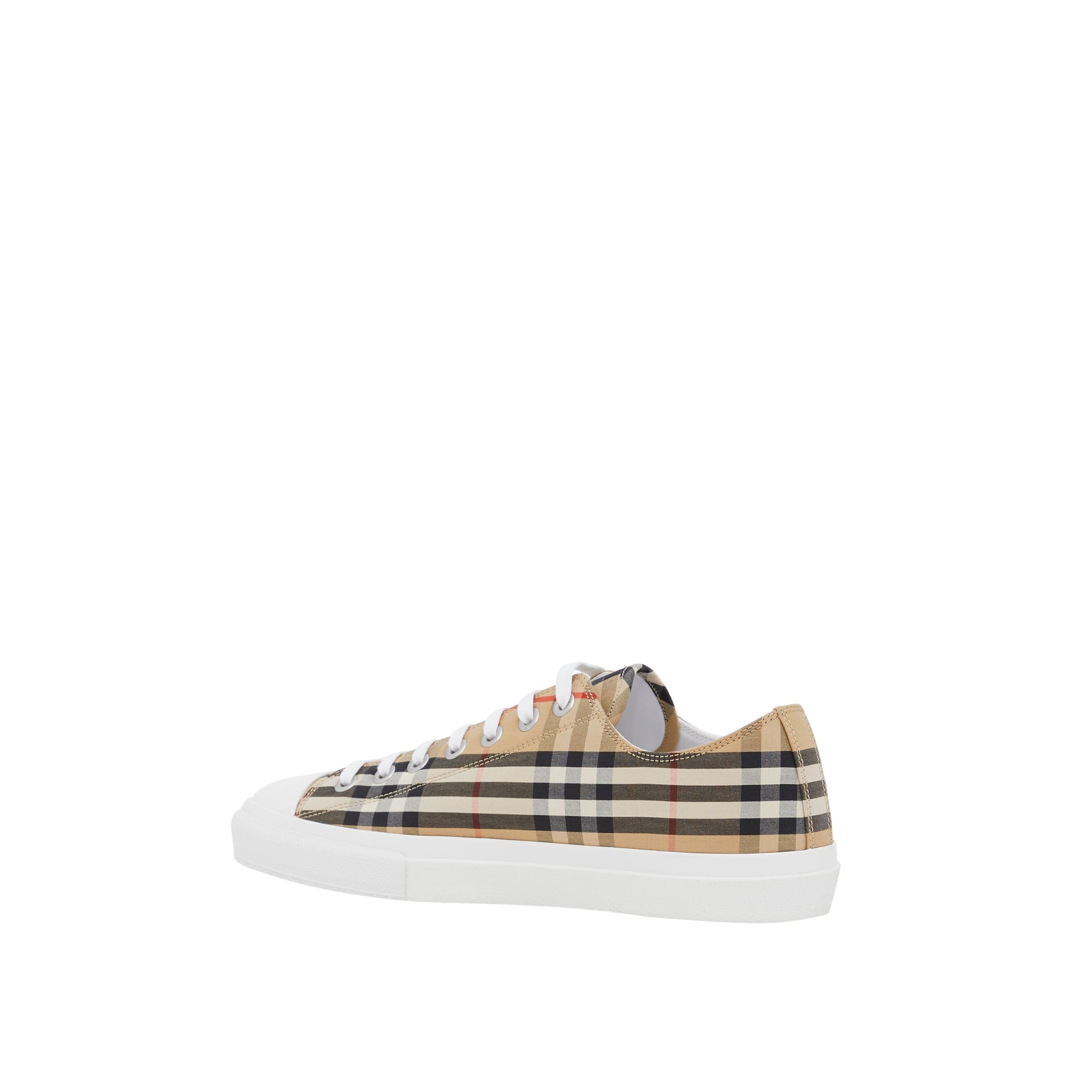 Sneakers en coton à motif Vintage check à logo - Archive Beige