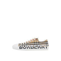 Sneakers en coton à motif Vintage check à logo - Archive Beige