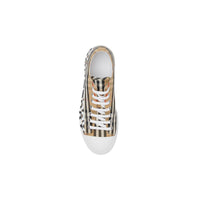 Sneakers en coton à motif Vintage check à logo - Archive Beige