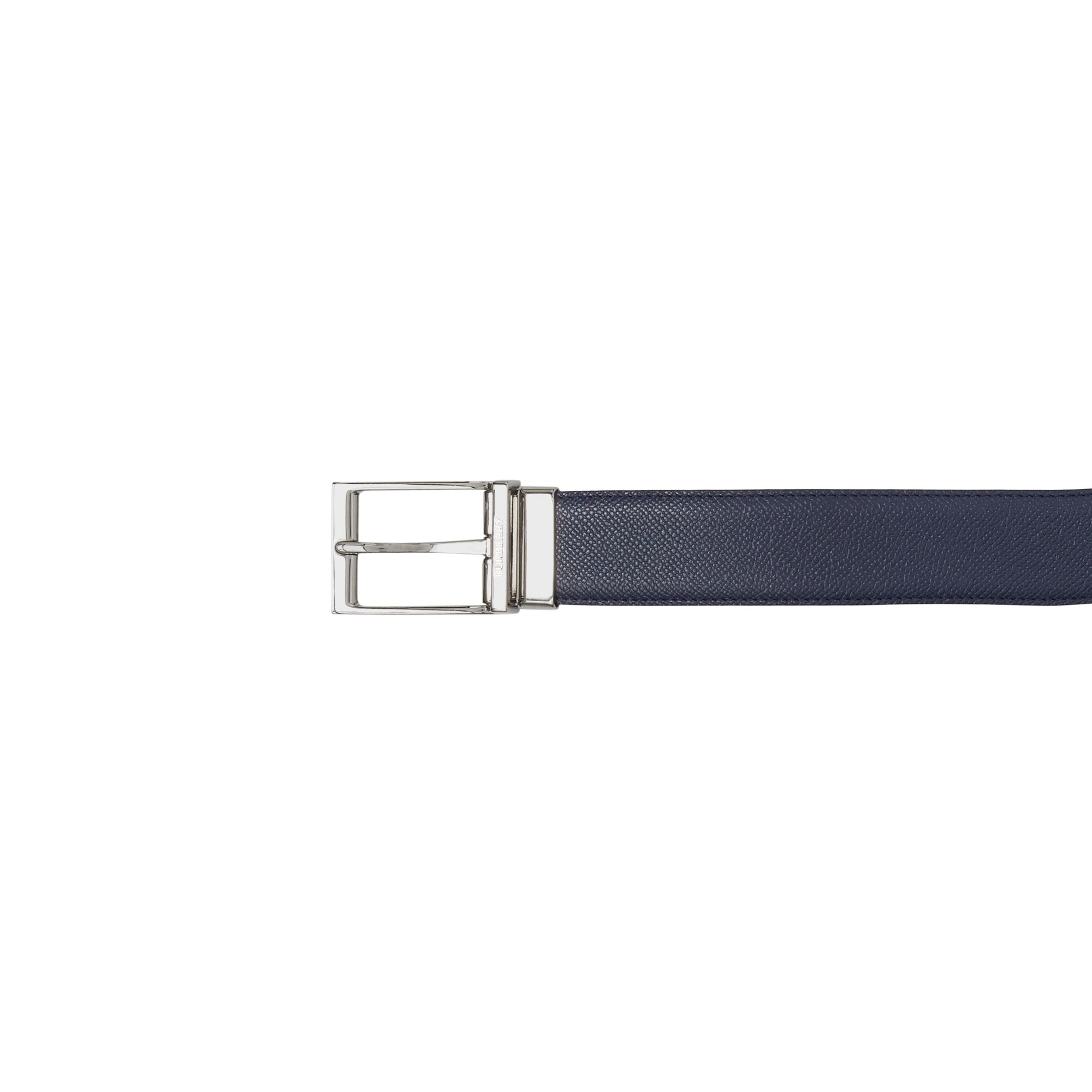 Ceinture réversible en cuir grainé - Navy & Black