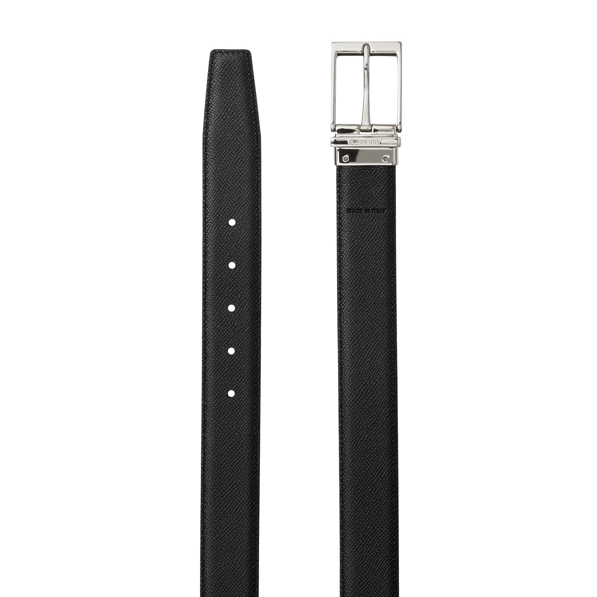 Ceinture réversible en cuir grainé - Navy & Black