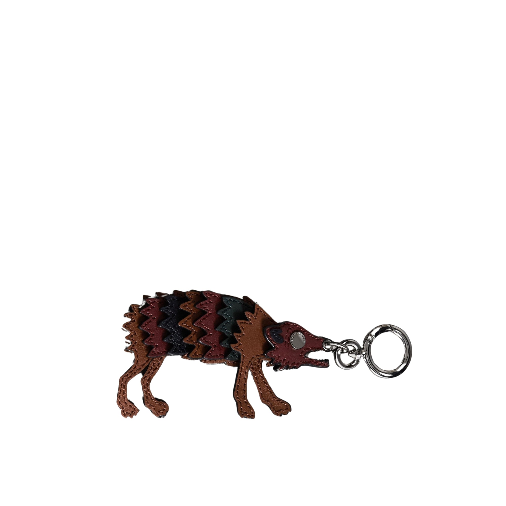 Porte-clés en cuir à motif Bestiaire - Antique Red