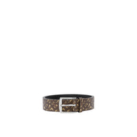 Ceinture classique en toile écologique Monogram - Bridle Brown