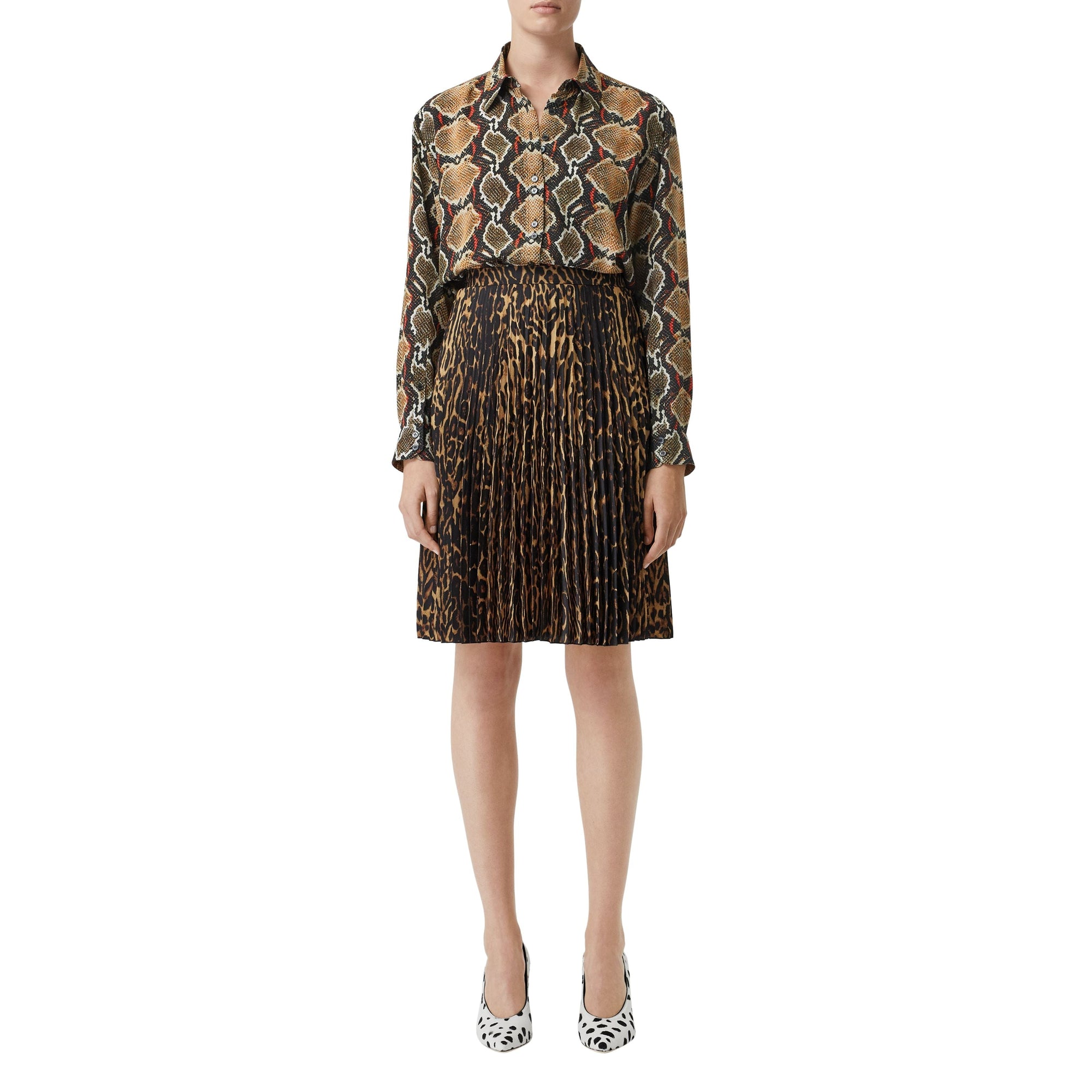 Chemise en soie à imprimé python - Soft Cocoa