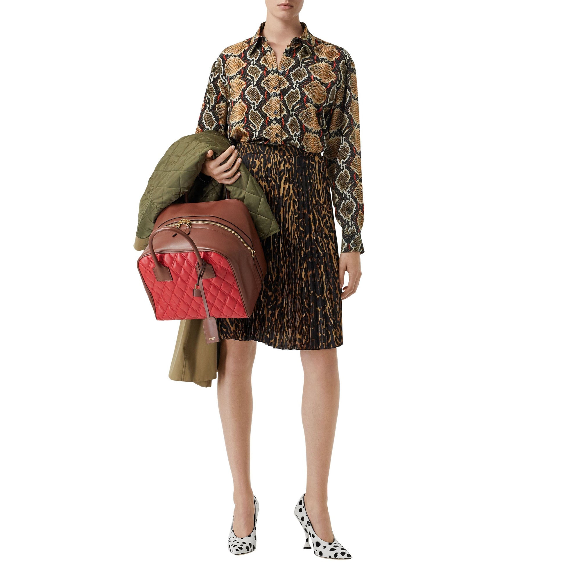 Chemise en soie à imprimé python - Soft Cocoa