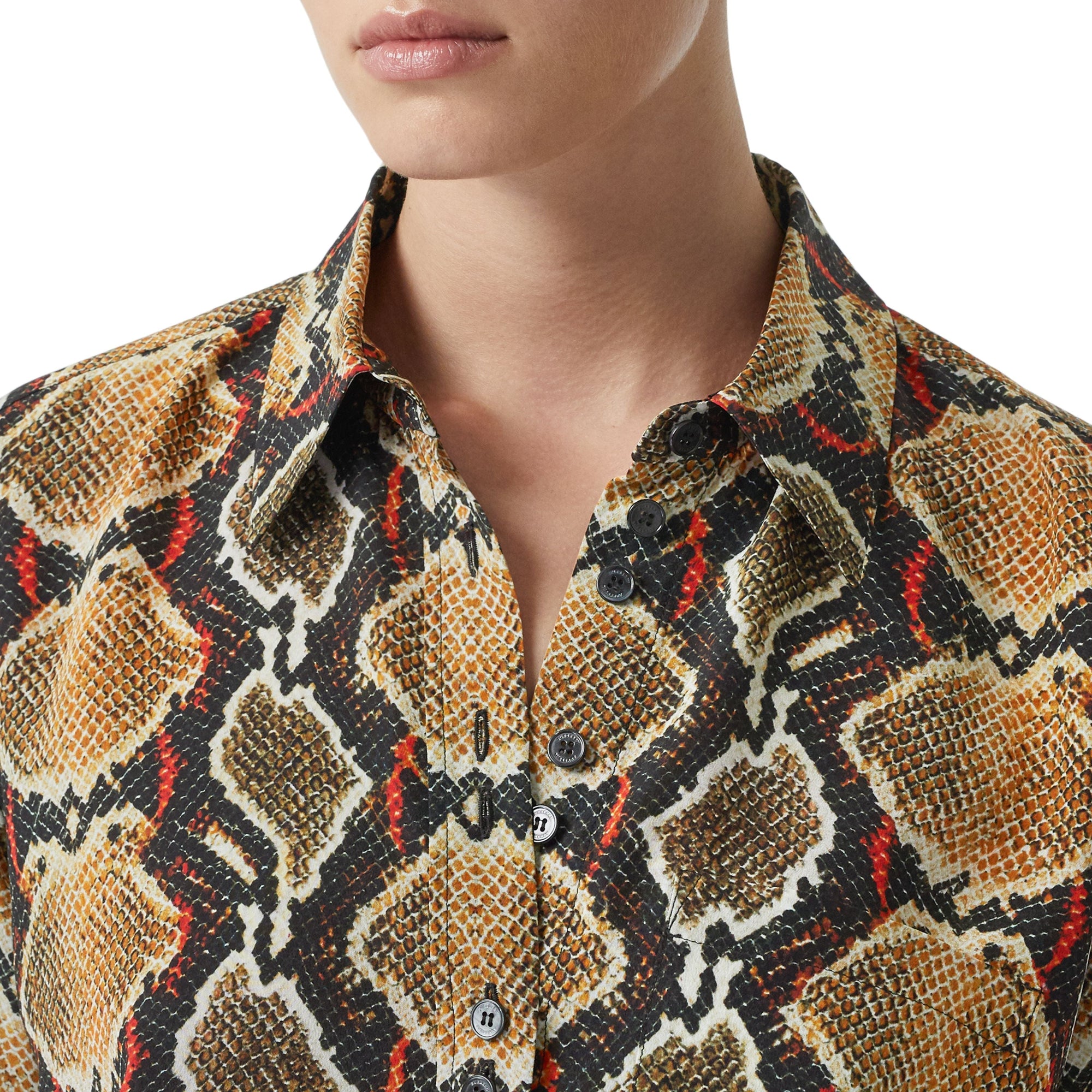 Chemise en soie à imprimé python - Soft Cocoa