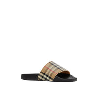 Mules plates à motif Vintage check - Archive Beige