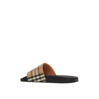 Mules plates à motif Vintage check - Archive Beige