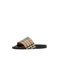 Mules plates à motif Vintage check - Archive Beige