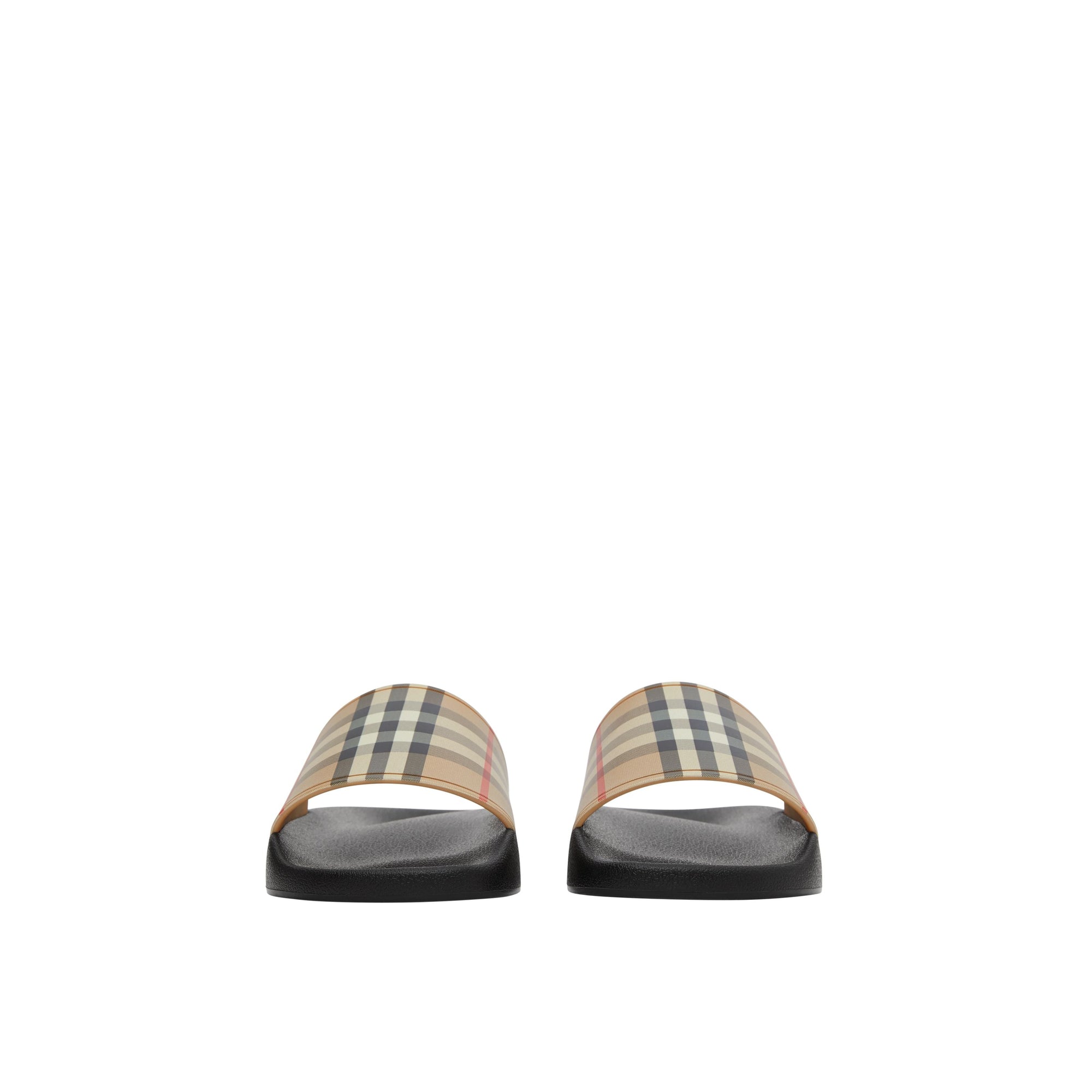 Mules plates à motif Vintage check - Archive Beige