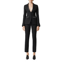 Veste tailleur en laine avec soie - Black