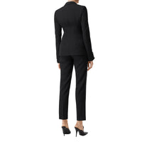Veste tailleur en laine avec soie - Black
