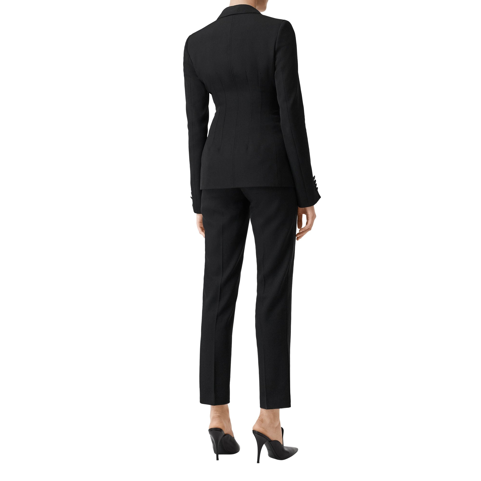Veste tailleur en laine avec soie - Black