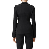 Veste tailleur en laine avec soie - Black