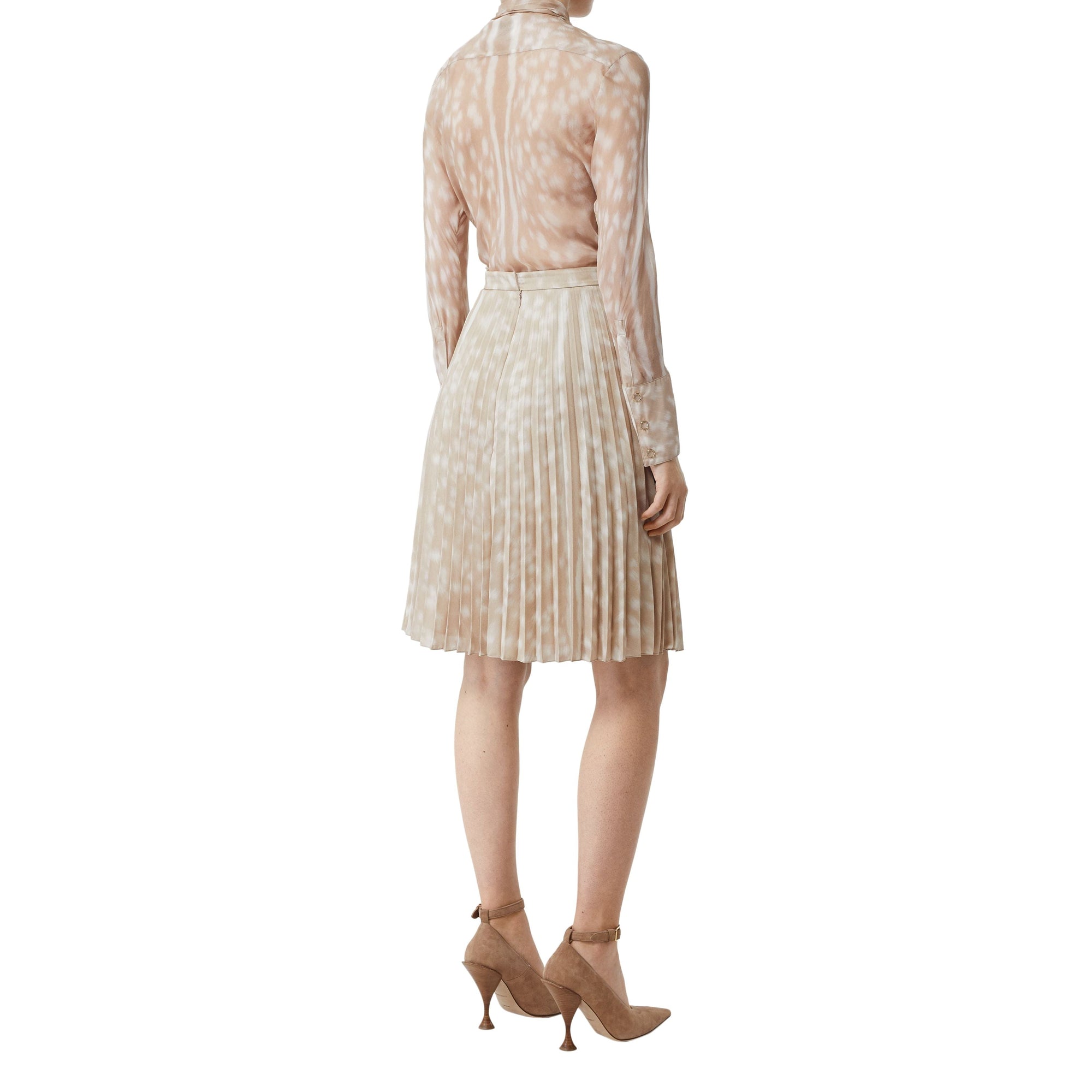 Jupe plissée à imprimé daim - Soft Fawn