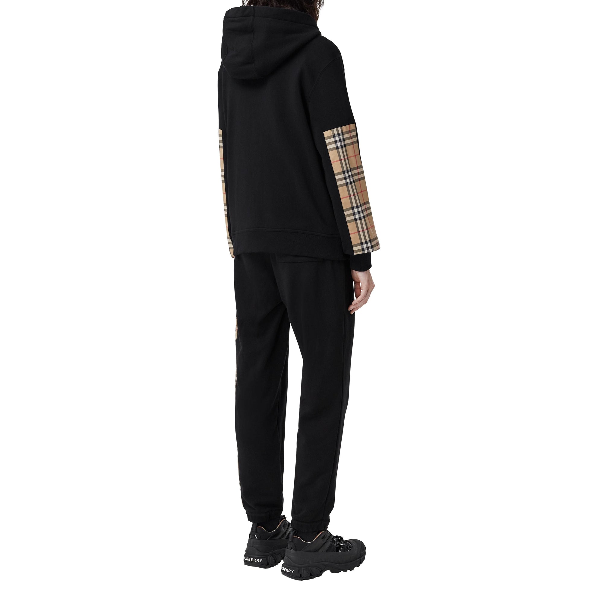 Sweat à capuche oversize à motif Vintage check - Black
