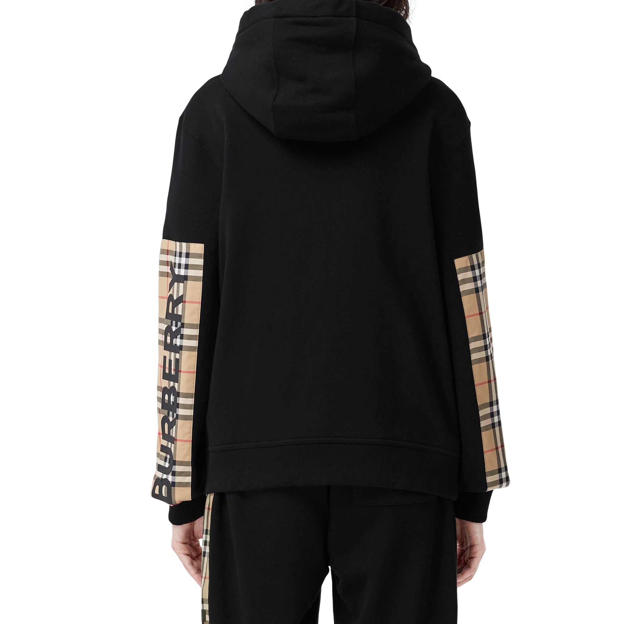 Sweat à capuche oversize à motif Vintage check - Black