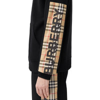 Sweat à capuche oversize à motif Vintage check - Black