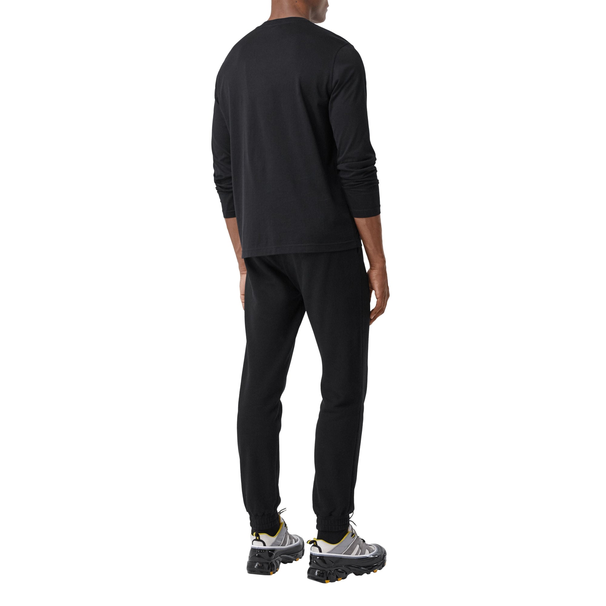 Top à manches longues en coton - Black