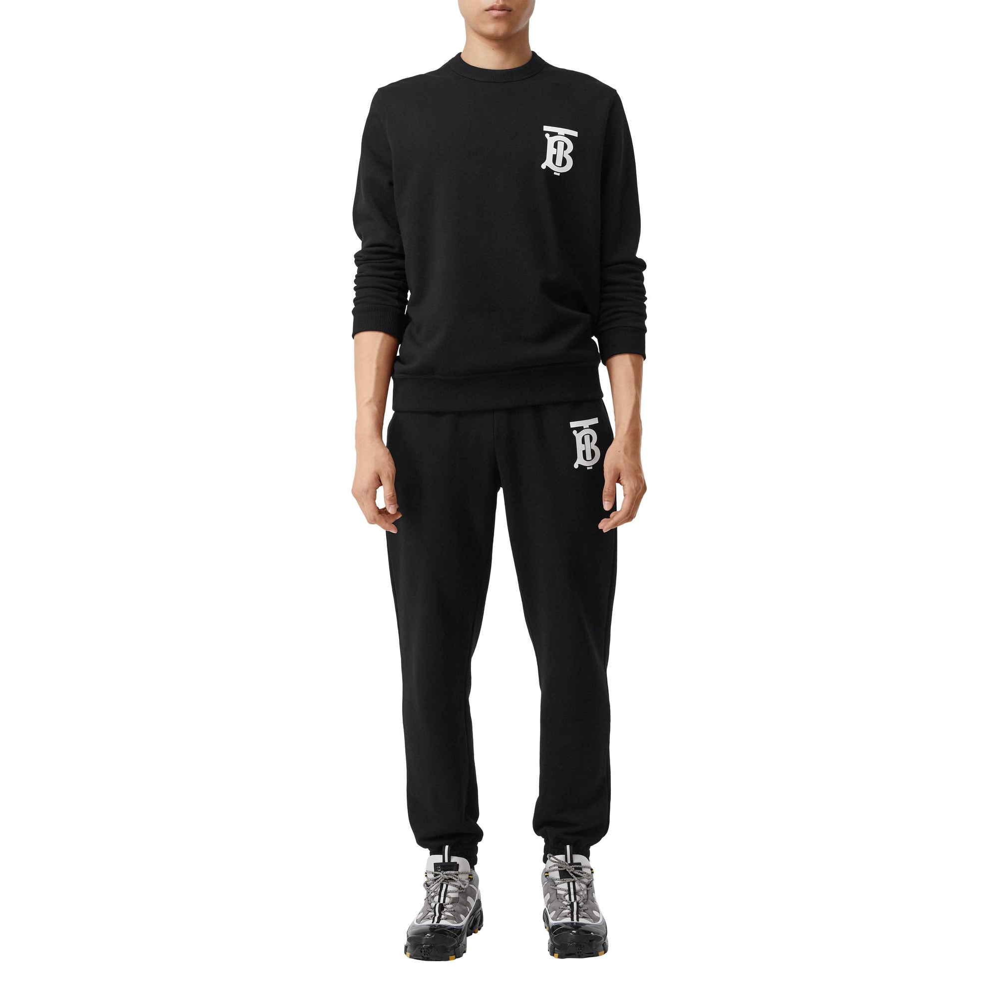 Pantalon de jogging en coton à motif Monogram - Black