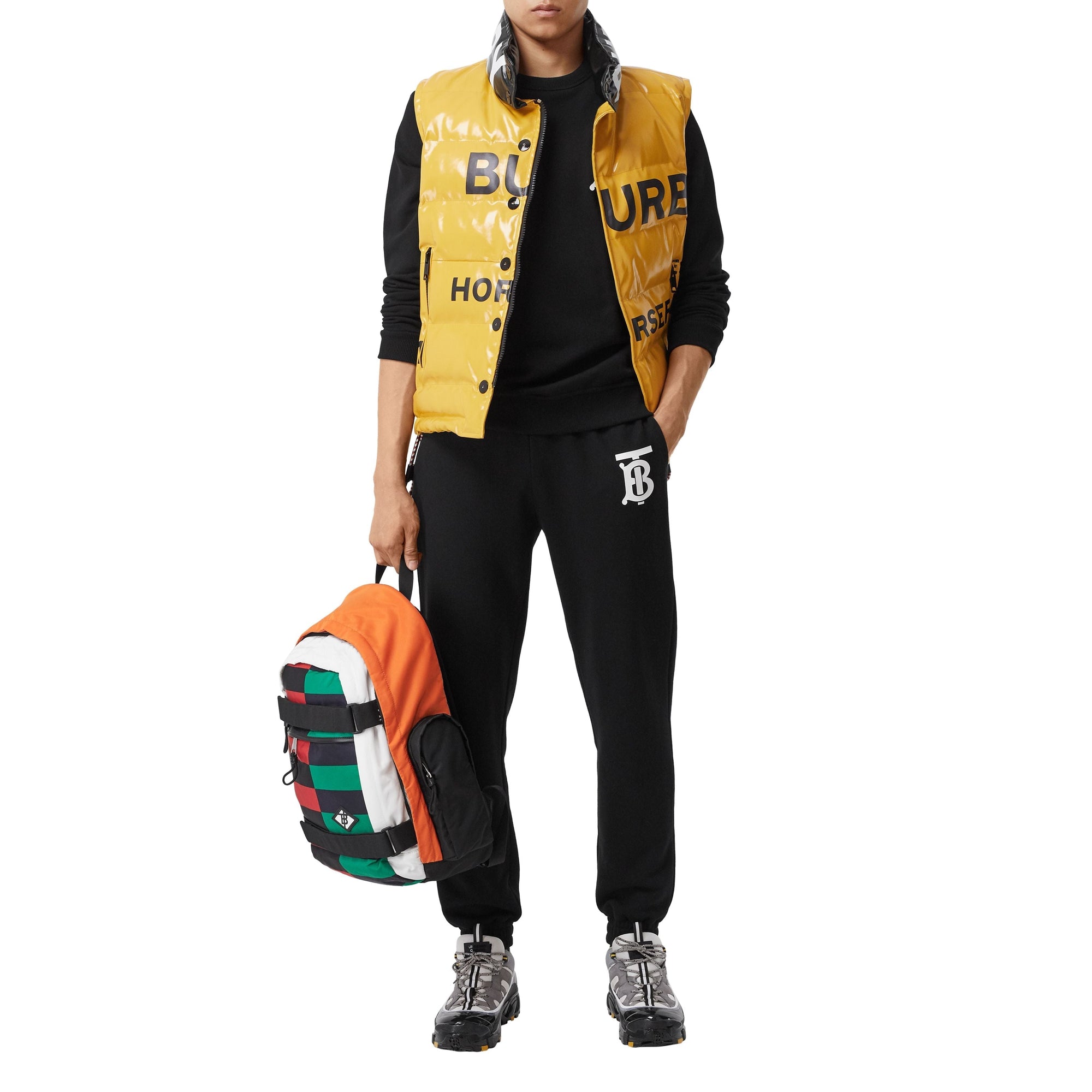 Pantalon de survêtement à motif monogramme - Black