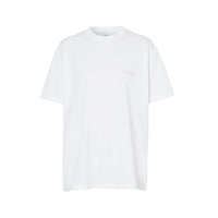 T-shirt oversize monogramme à cristaux - White