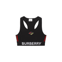Brassière en jersey stretch avec logo - Black