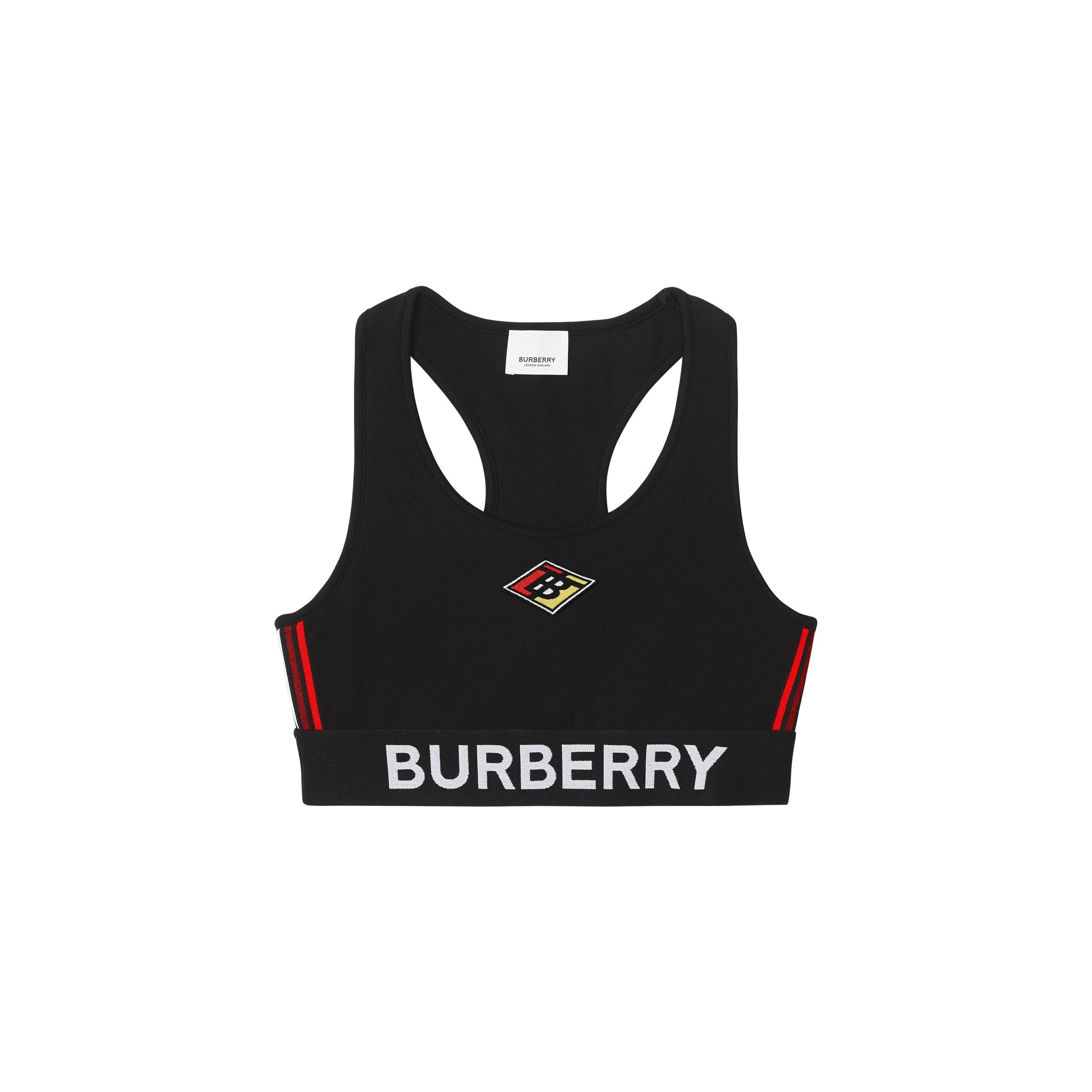 Brassière en jersey stretch avec logo - Black