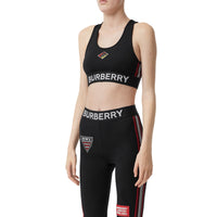 Brassière en jersey stretch avec logo - Black