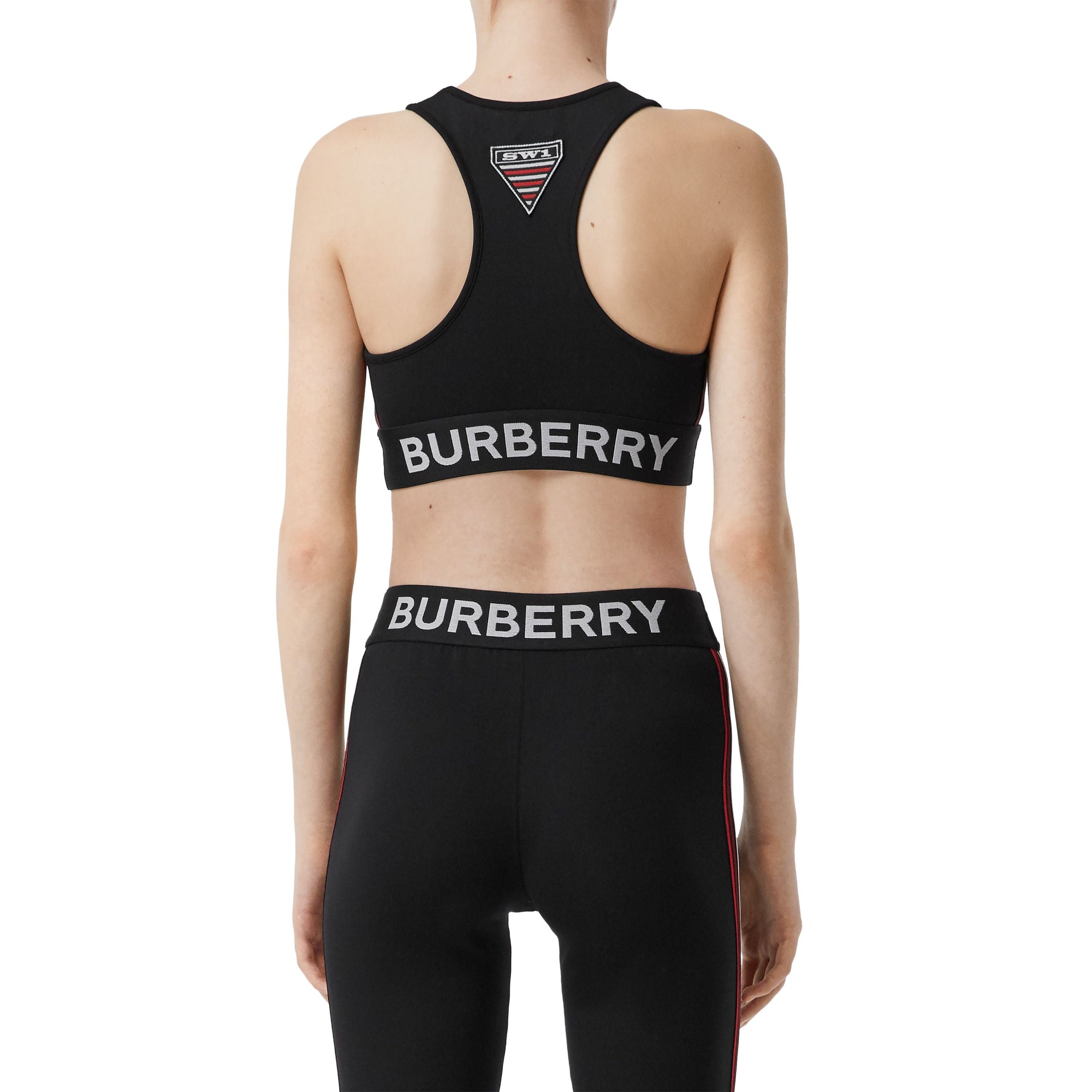 Brassière en jersey stretch avec logo - Black
