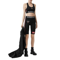 Brassière en jersey stretch avec logo - Black