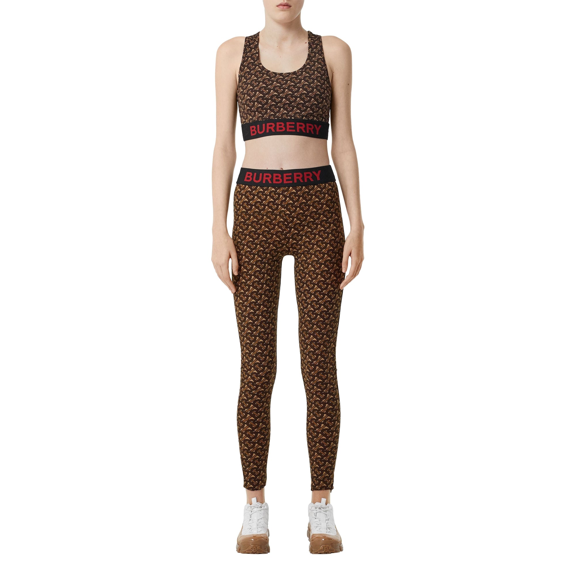 Legging en jersey stretch Monogram - Bridle Brown