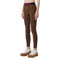 Legging en jersey stretch Monogram - Bridle Brown