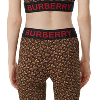 Legging en jersey stretch Monogram - Bridle Brown