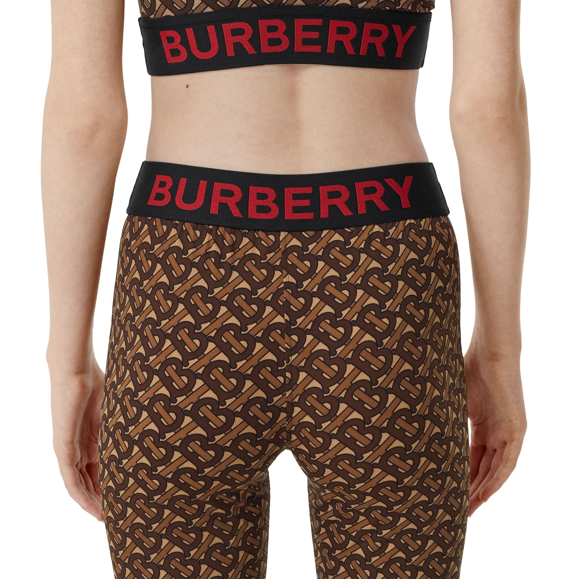 Legging en jersey stretch Monogram - Bridle Brown