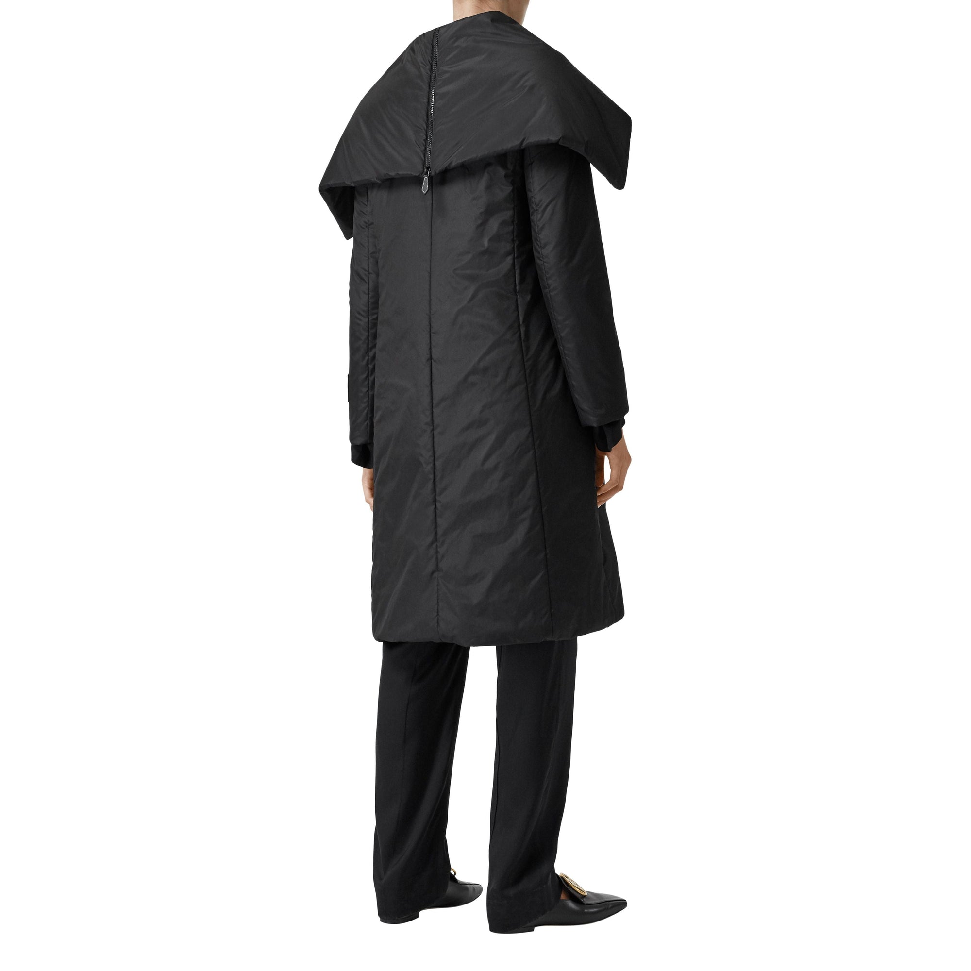 Manteau portefeuille en soie mélangée - Black